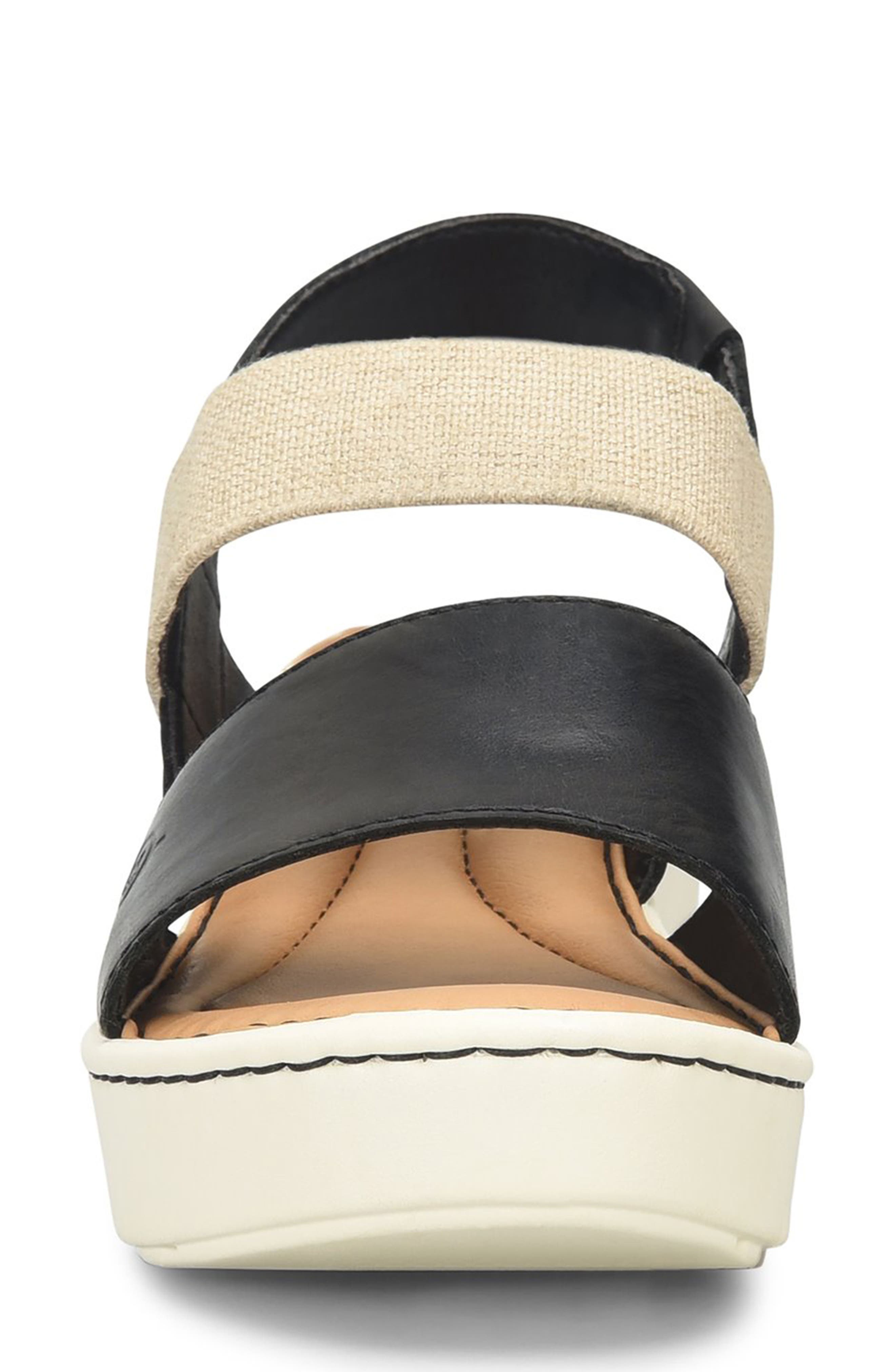 Børn Ginni Slingback Wedge Sandal, Alternate, color, Black/ Natural