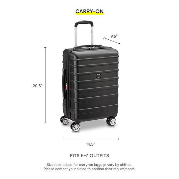 Delsey Paris Margot 3-Piece Hardside Spinner Suitcase Set, Alternate, color, Black
