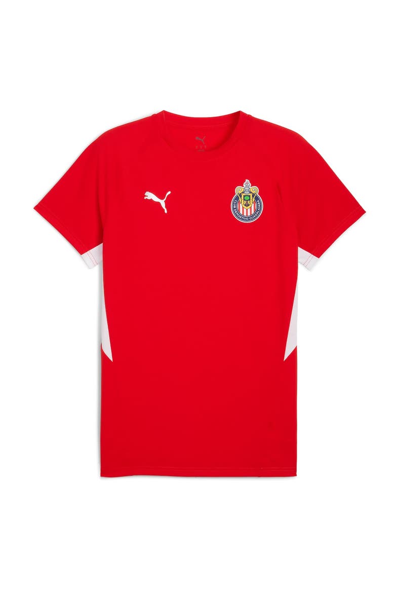 Men's Puma  Red Chivas 2025/26 Evostripe Raglan T-Shirt, Alternate, color, Red