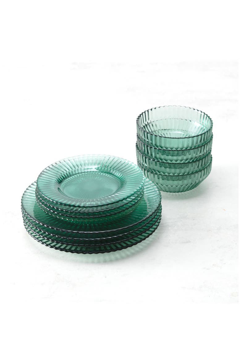 Archie Set of 4 Salad Plates, Alternate, color, VERDE