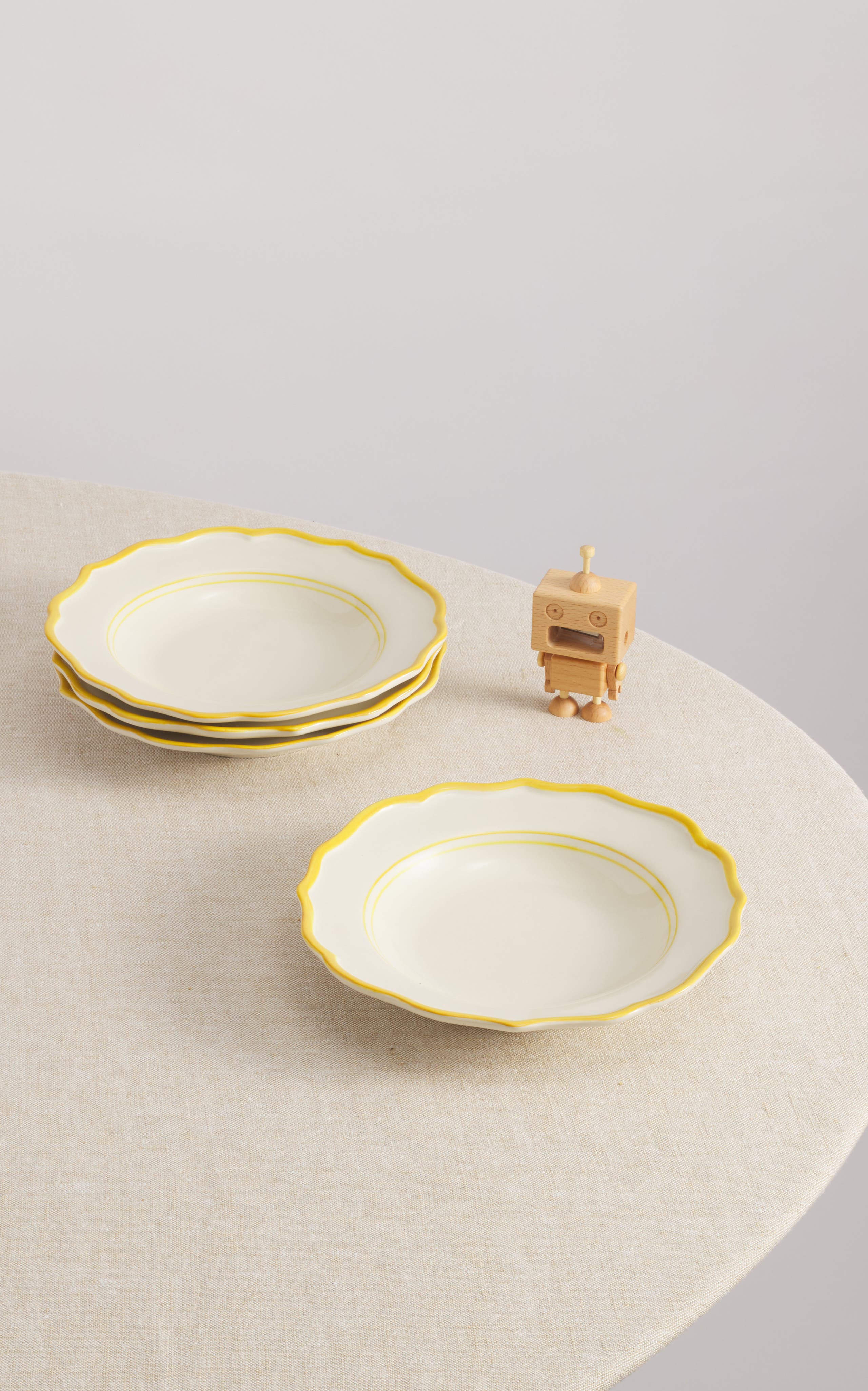 Maison Madison Home Pasta Bowl Set of 4 - Yellow Giovanna