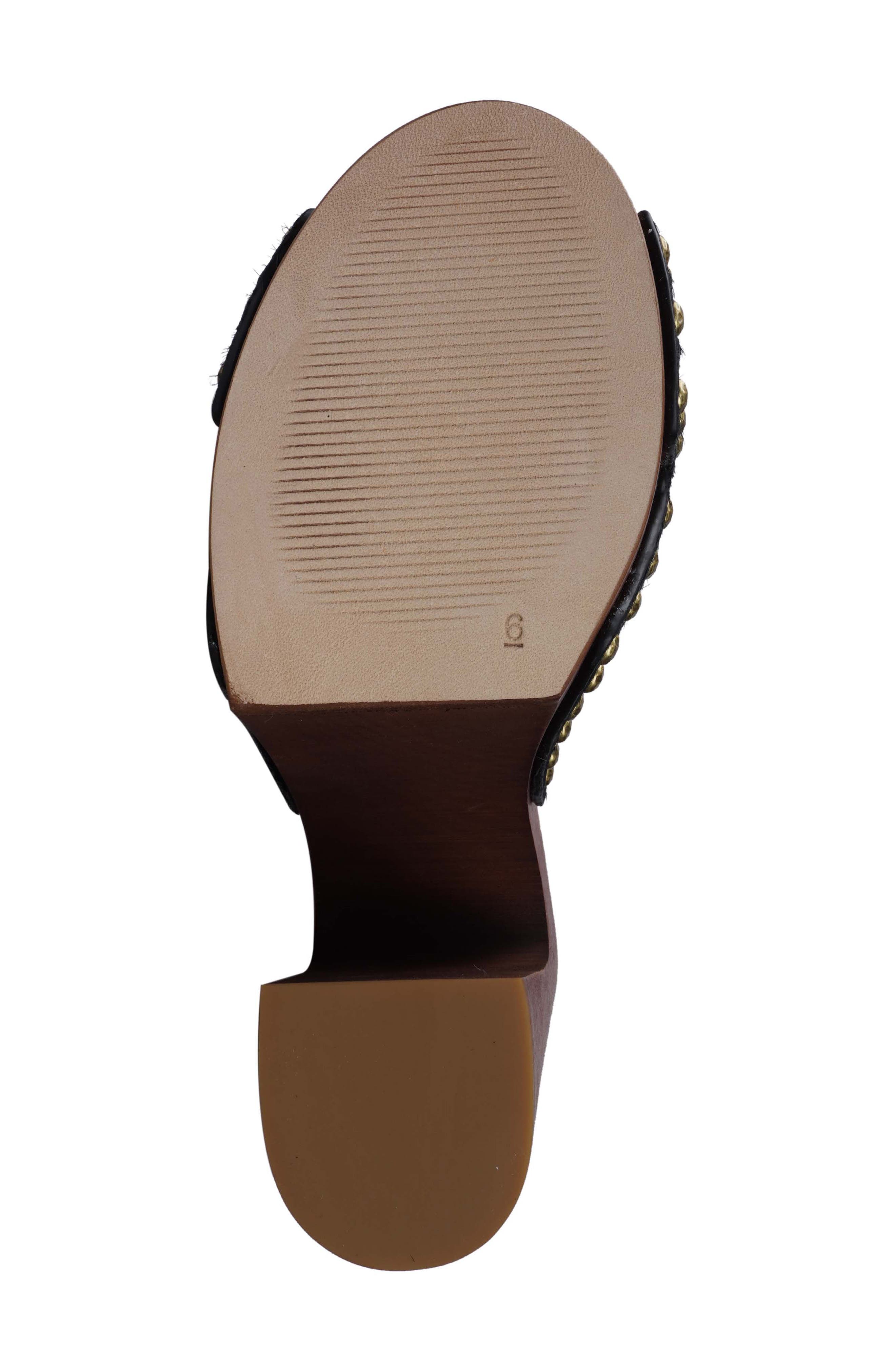 ZIGI Yama Platform Slide Sandal, Alternate, color, Black Calf Hair