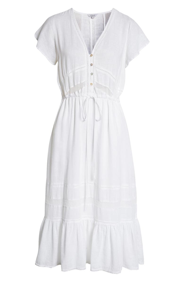 Rails Kiki Tie Front Linen Blend Dress, Alternate, color, 
