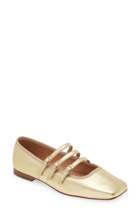 Square Toe Mary Jane Flat (Women)