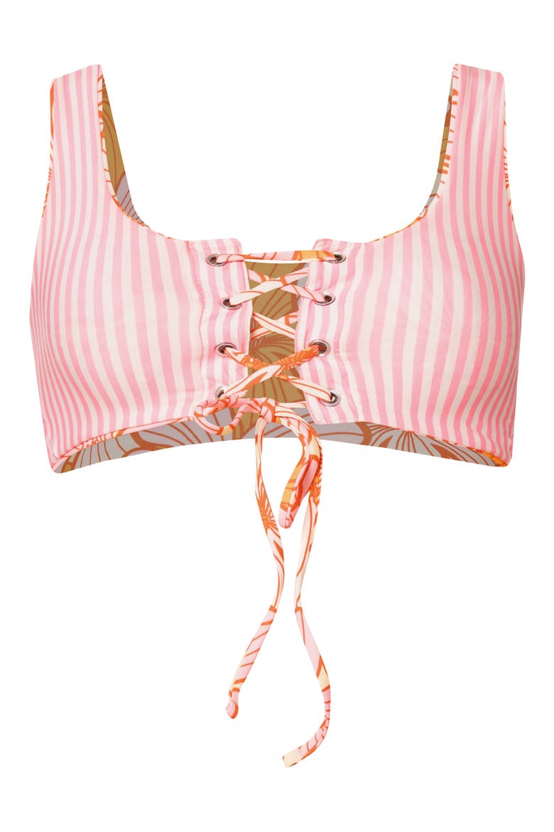Retro Bloom Dazzle Bikini Top, Alternate, color, OPEN PINK