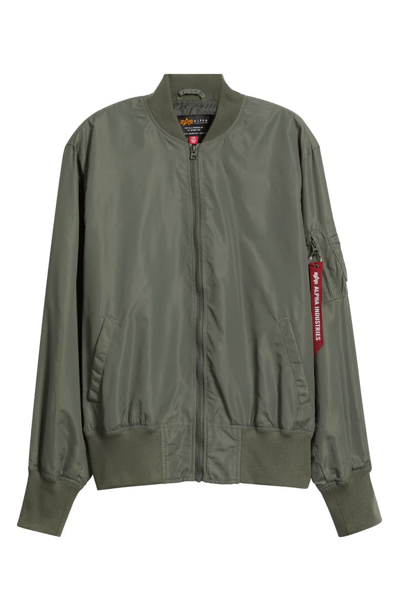 Alpha Industries L-2B Hunter Water Resistant Bomber Jacket, Alternate, color, Field Gray