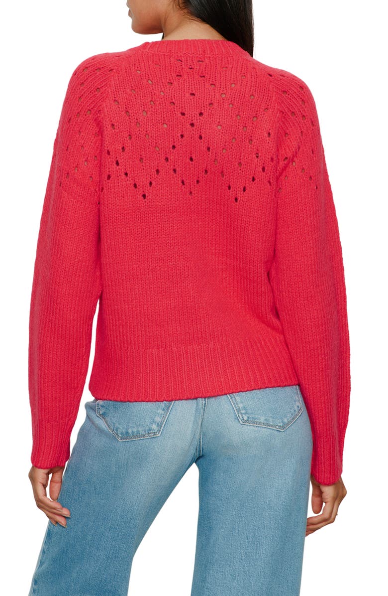 Sanctuary Femme Openwork Sweater, Alternate, color, Tulip Red