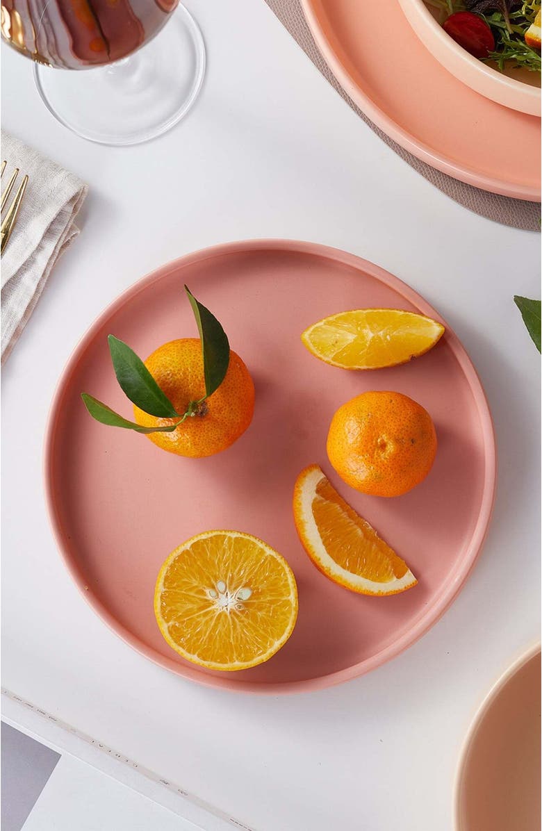 Stone Lain Stella Porcelain 6-Piece Salad Plate Set, Alternate, color, Terracotta