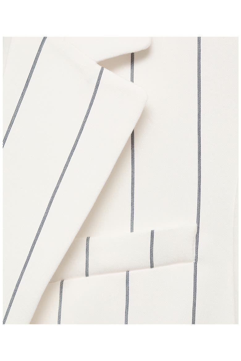 Pinstripe Suit Jacket, Alternate, color, WHITE