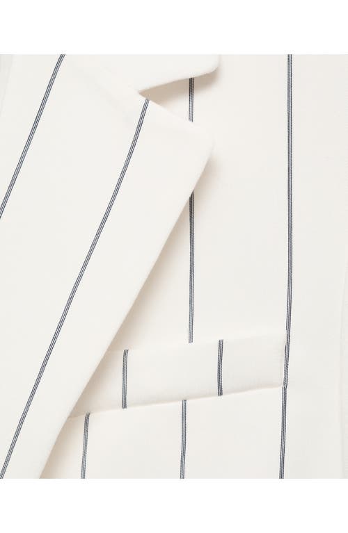 Mango Pinstripe Suit Jacket In Gold