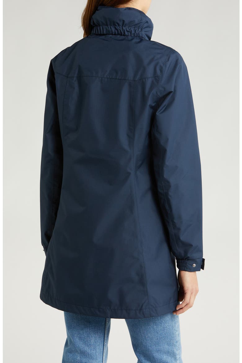 Aden Waterproof Hooded Longline Rain Jacket, Alternate, color, NAVY