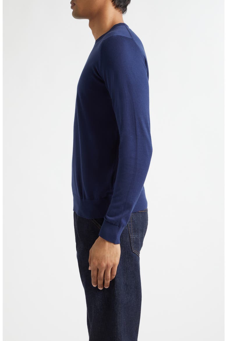 Rowland Sea Island Cotton Sweater, Alternate, color, FRENCH NAVY