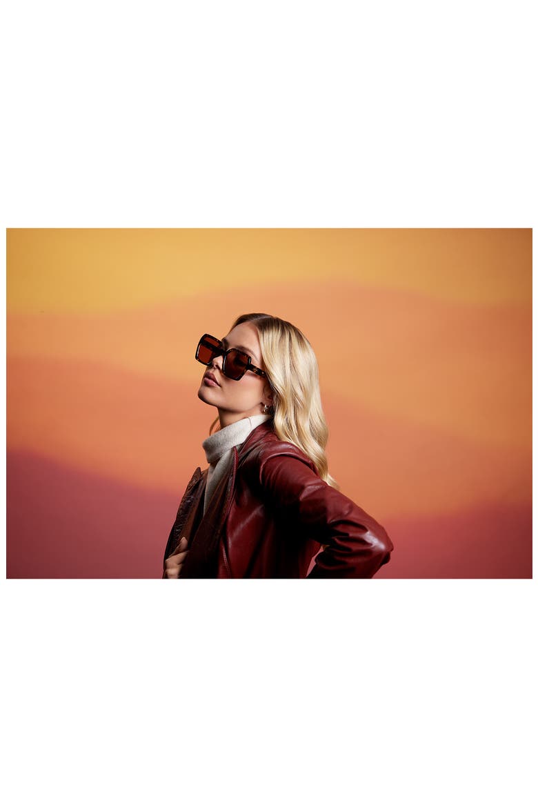 Sloane 54mm Square Sunglasses, Alternate, color, BROWN