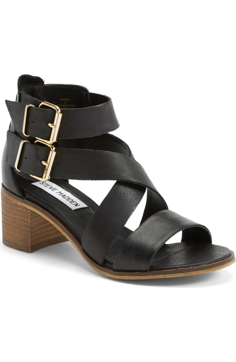 Steve Madden 'Rosana' Double Ankle Strap Leather Sandal, Main, color,