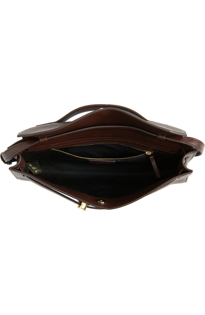 Veronica Beard Dash Leather Clutch, Alternate, color, Dark Raisin