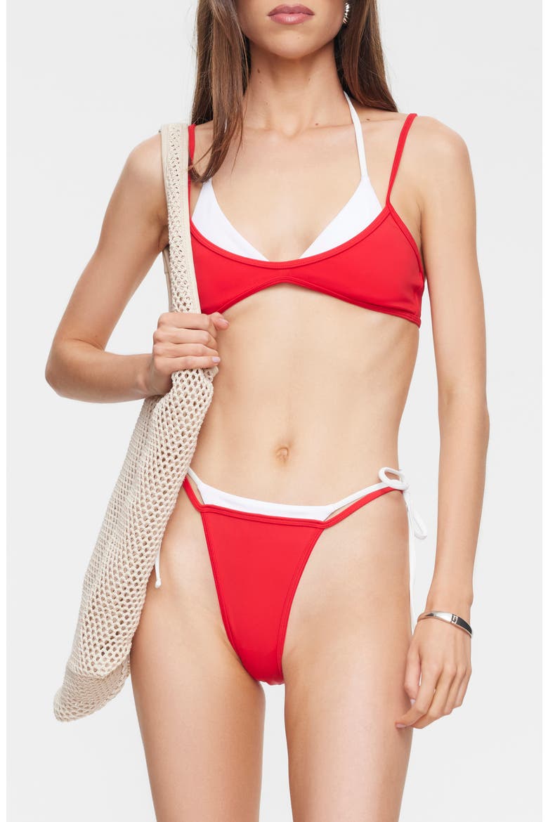 Rhode Bikini Top, Alternate, color, ROUGE