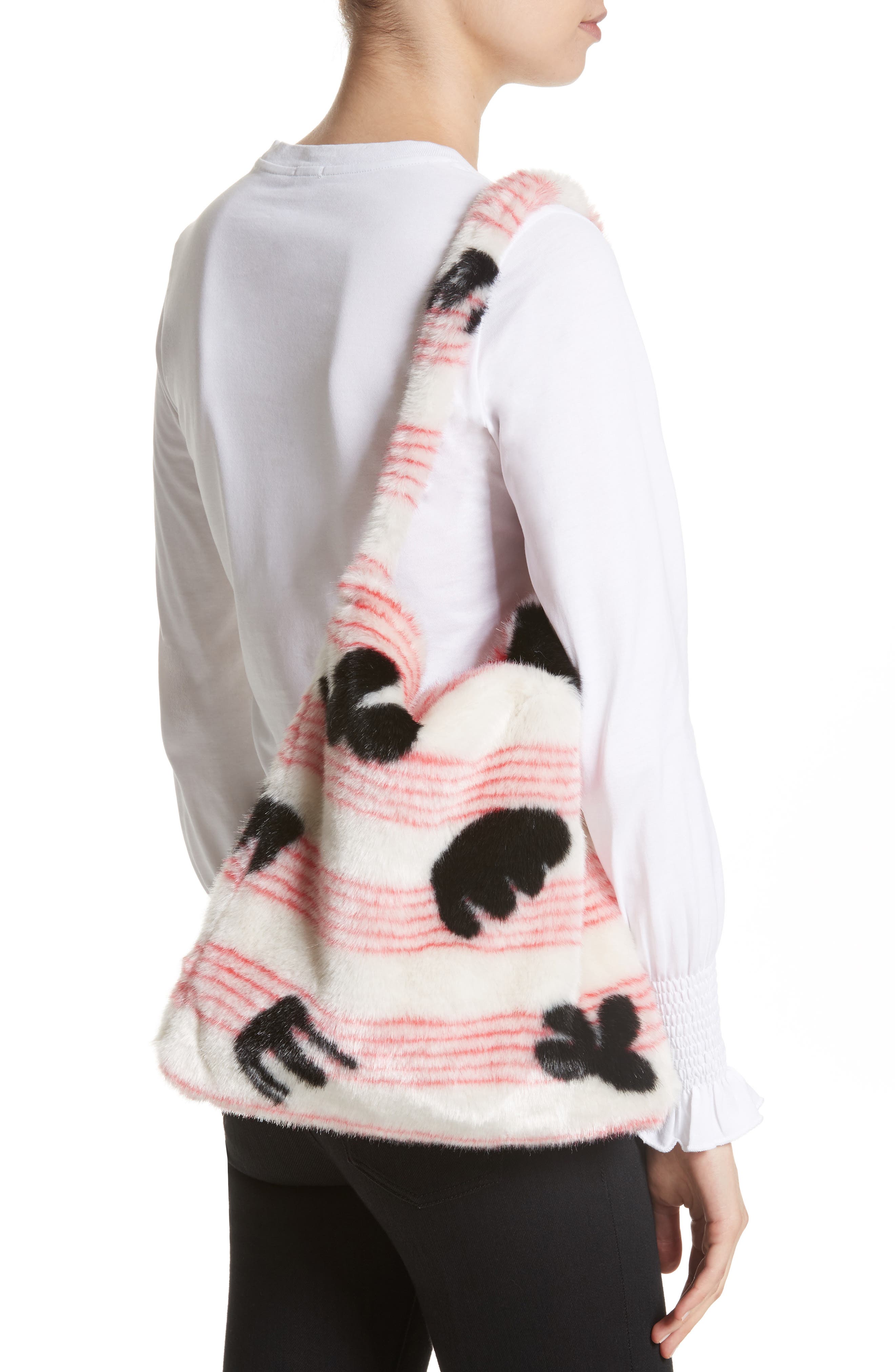 Shrimps Isabella Large Faux Fur Tote, Alternate, color, 