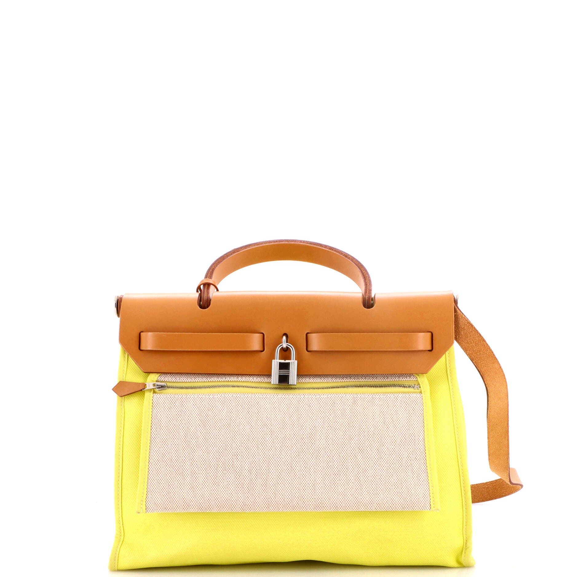 Herbag Zip Berline Vache Canvas and Leather 31, Alternate, color, Lime