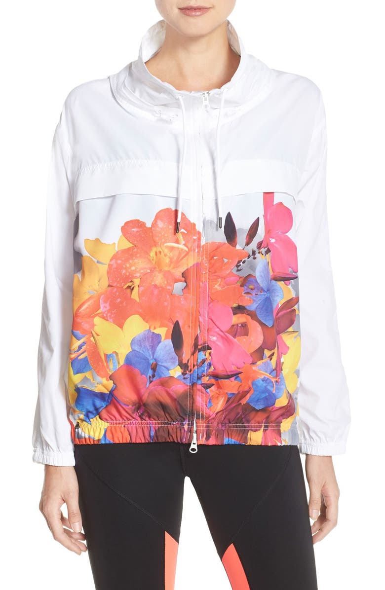 adidas by Stella McCartney 'Run Blossom' Hooded Running Jacket, Main, color,