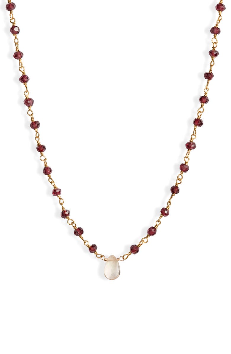 ela rae era rae Semiprecious Stone Collar Necklace, Main, color,