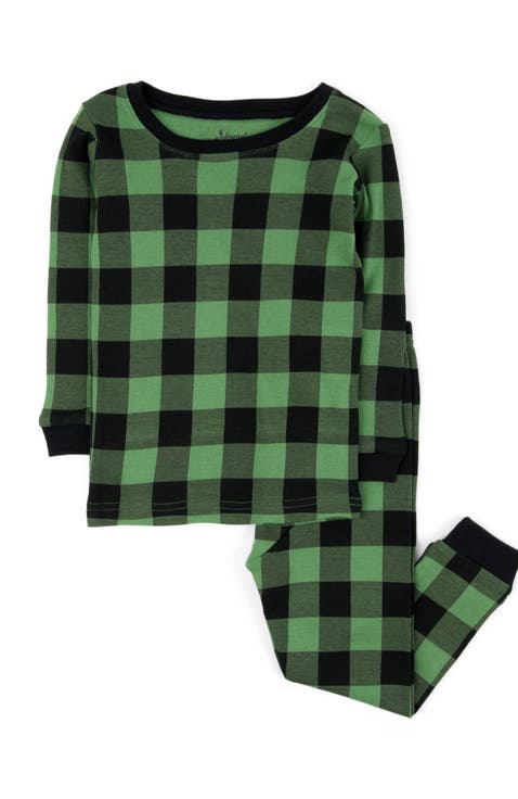 Two-Piece Cotton Matching Family Holiday Pajamas, Christmas Plaid (Baby)