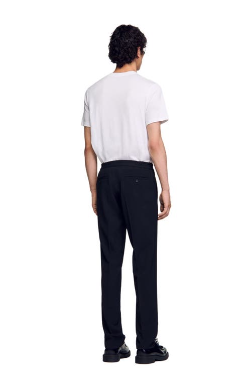 Sandro Tailored Straight-leg Trousers In Black