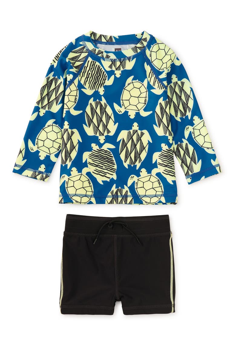 Rash Guard Baby Swim Set 3.0, Main, color, Tiled Turtles