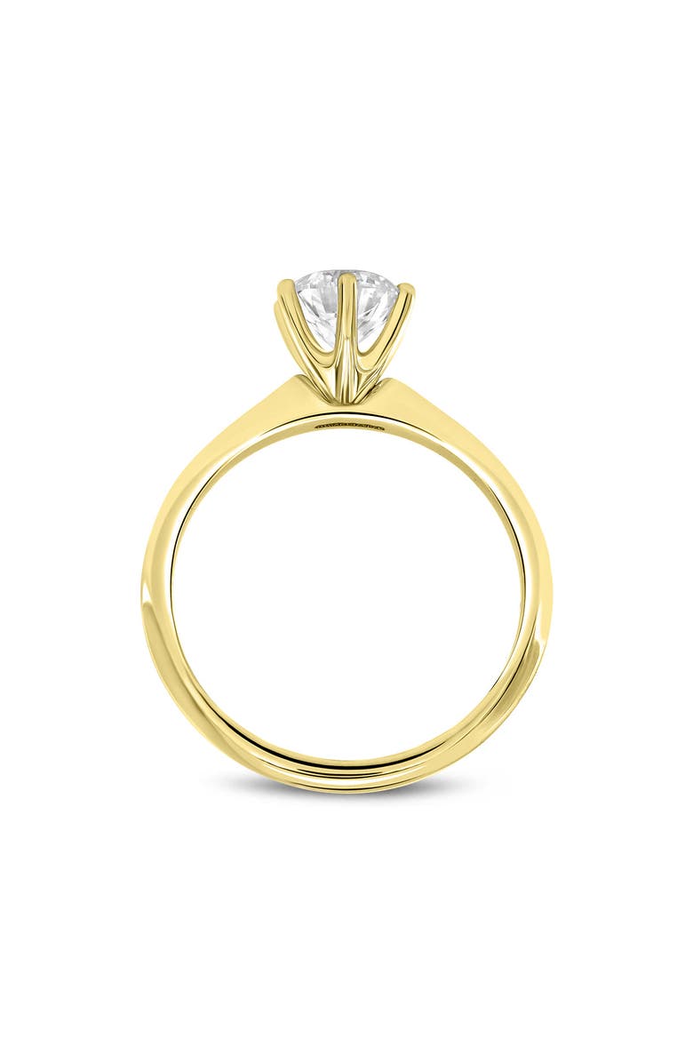 LuvMyJewelry Tesi 14K Yellow Gold Round Shape Lab Grown Diamond Solitaire Ring - 1 Ct, Alternate, color, 