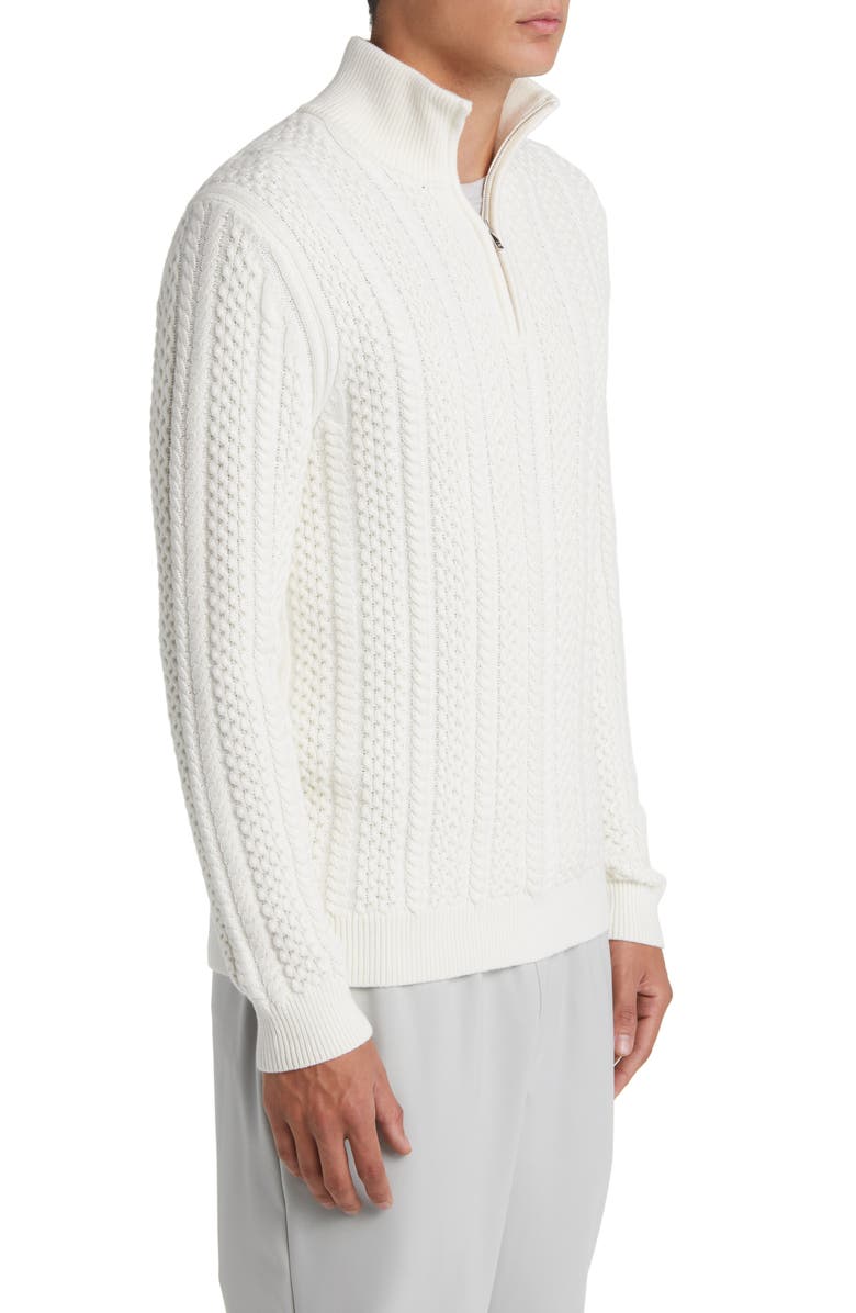 Reiss Bantham Cabled Henley Sweater, Alternate, color, 