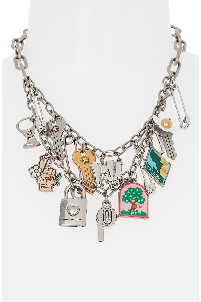 Pop Americana Charm Necklace, Alternate, color, SILVER/ MULTI