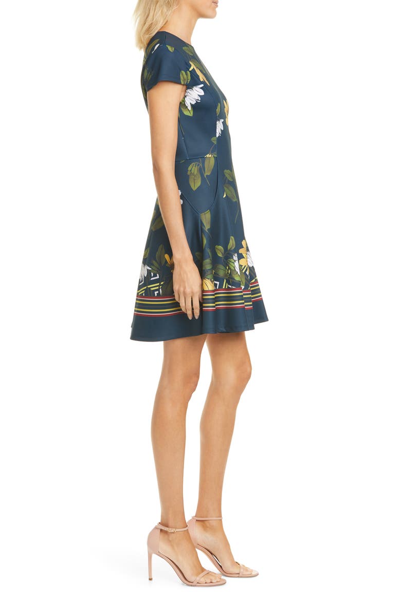 Gallah Savanna Skater Dress, Alternate, color, DARK BLUE