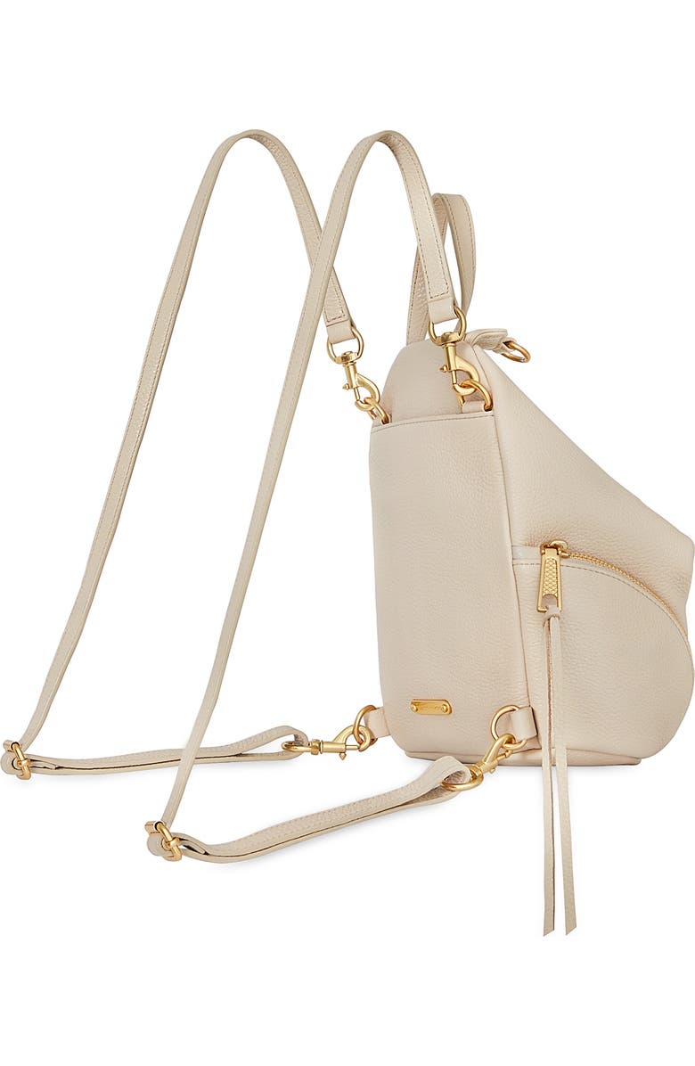Rebecca Minkoff Mini Julian Pebbled Leather Convertible Backpack, Alternate, color,