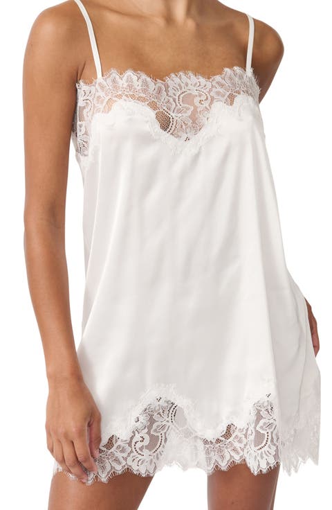 Olivia Lace Trim Slip Chemise