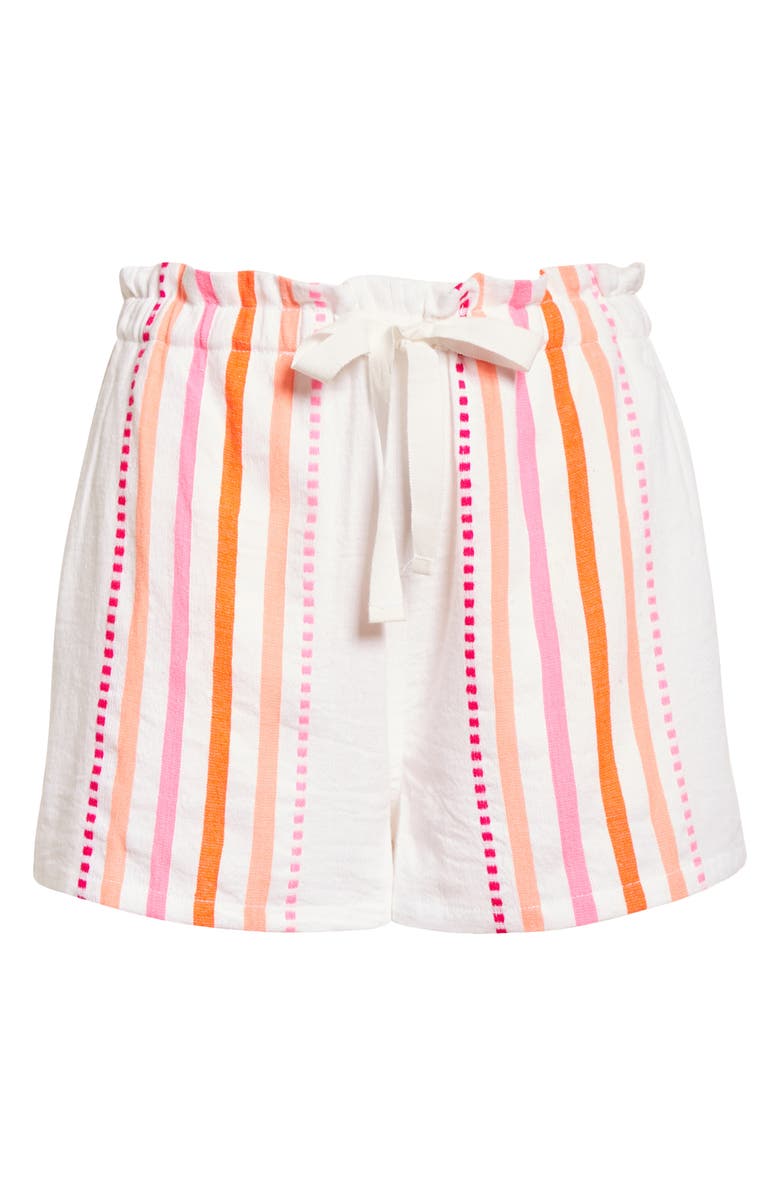 lemlem Eshe Stripe Cotton Blend Shorts, Alternate, color, 