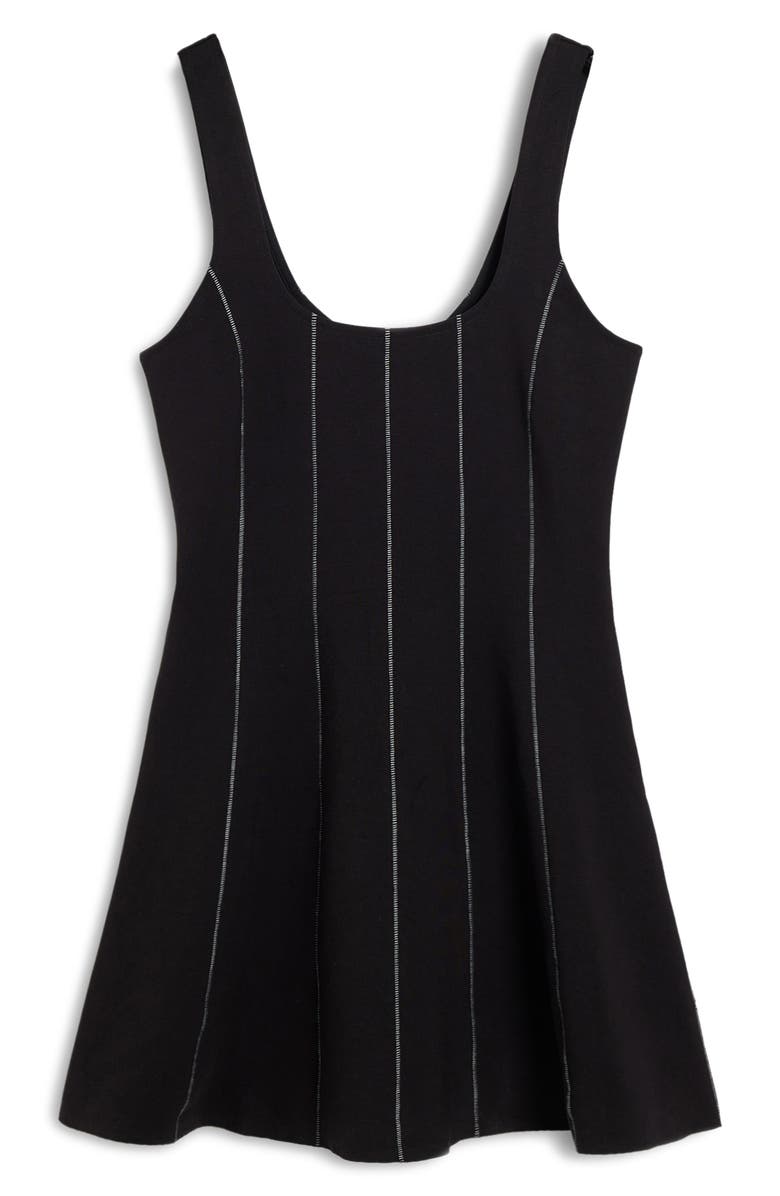 Desigual Embroidered Sleeveless Stretch Cotton Minidress, Alternate, color, Black