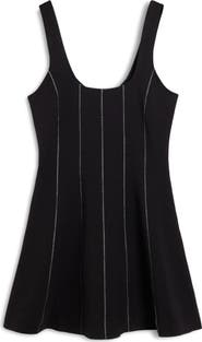 Desigual Embroidered Sleeveless Stretch Cotton Minidress