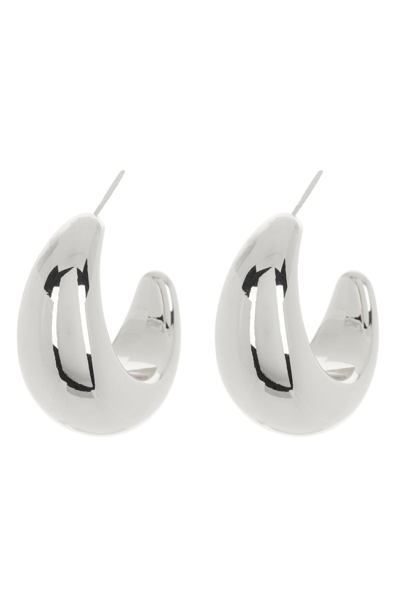 Sterling Forever Eclipse Hoop Earrings