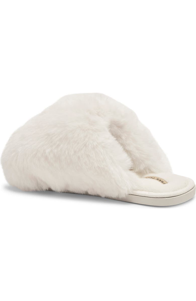 Free People Snowball Faux Fur Slipper, Alternate, color, Snow Faux Fur