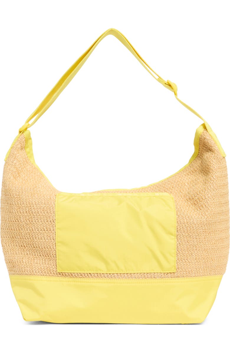 LeSportsac Raffia Large Shoulder Bag, Main, color, Primrose Yellow Raffia