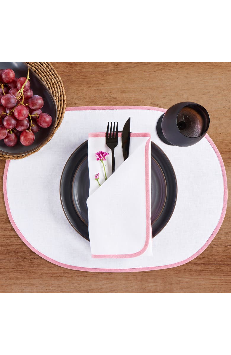 Solino Home Linen Oval Placemats - Chloe, 14 x 19, Alternate, color,