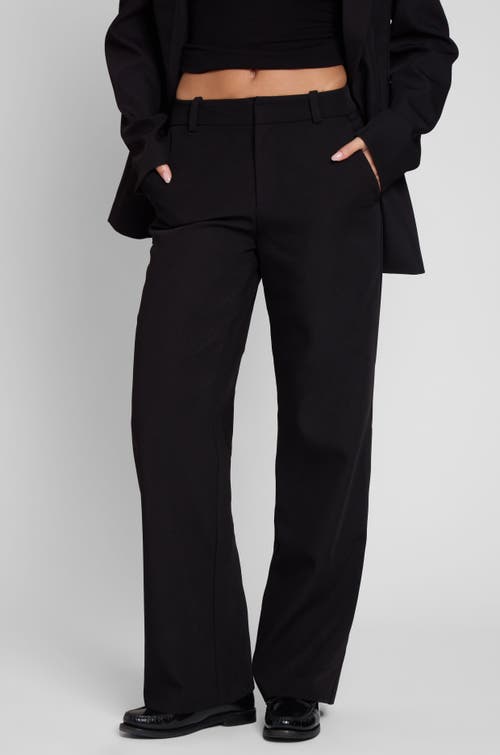 Leau Classic Column Straight Trousers In Black