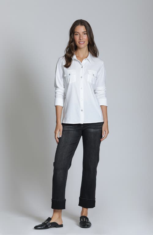 Apny Western Button-up Shirt In White