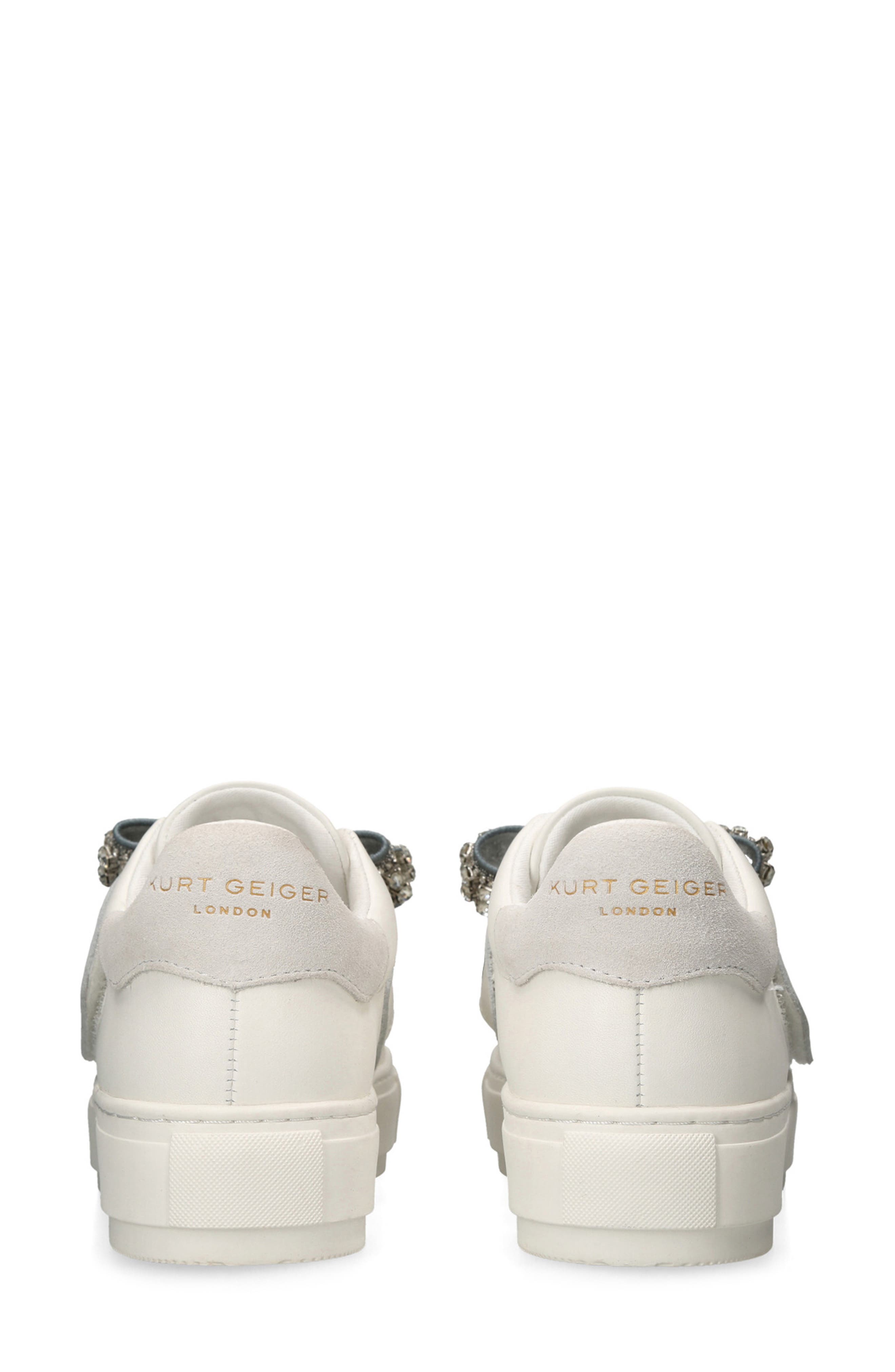 Kurt Geiger London Laney Bow Sneaker, Alternate, color, Silver Com