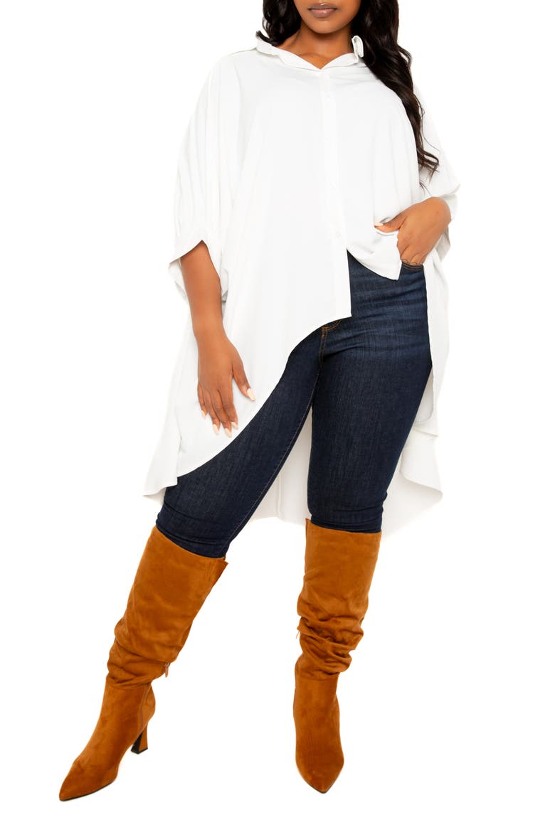 Flowy High-Low Shirt, Alternate, color, WHITE