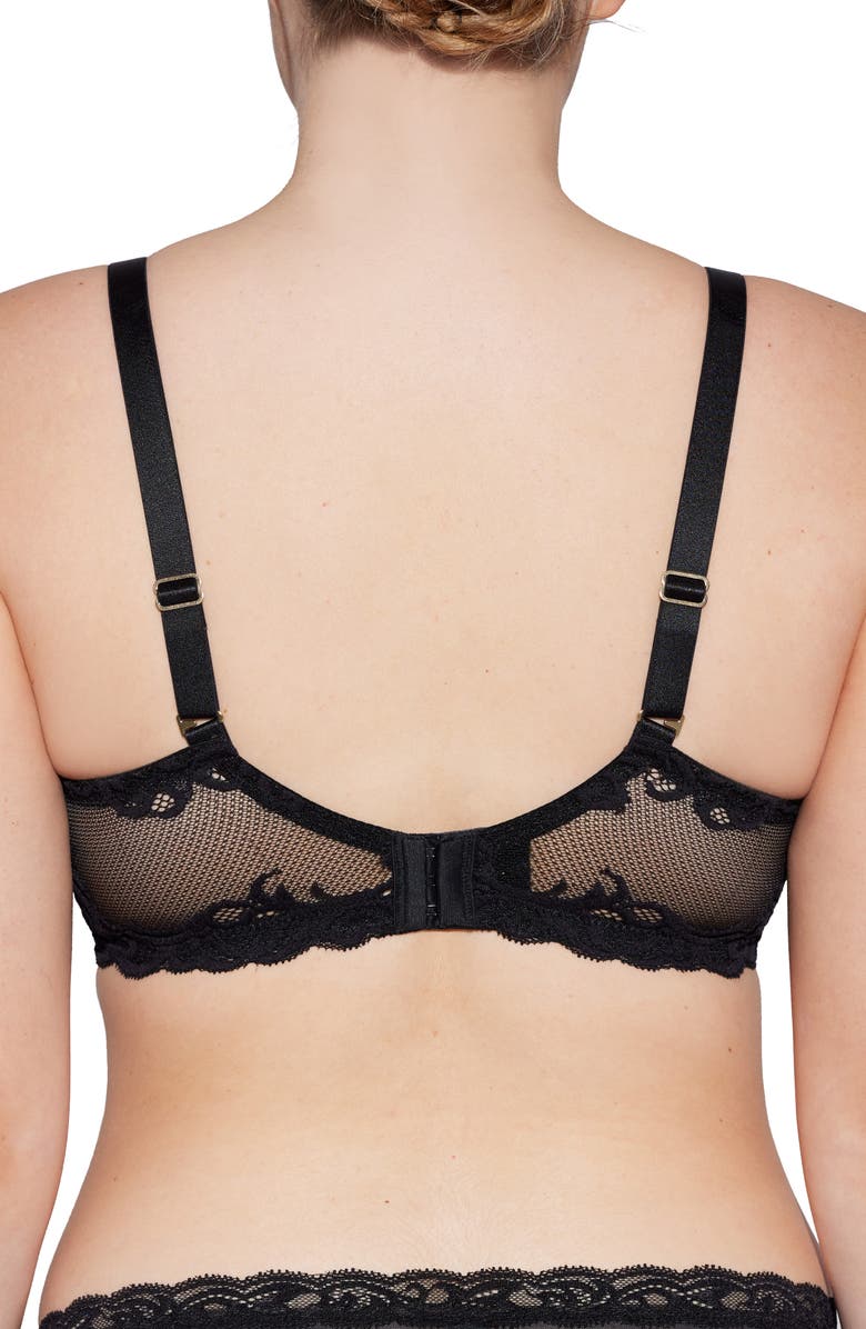 Natori Feathers Full Figure Underwire Bra, Alternate, color, Black