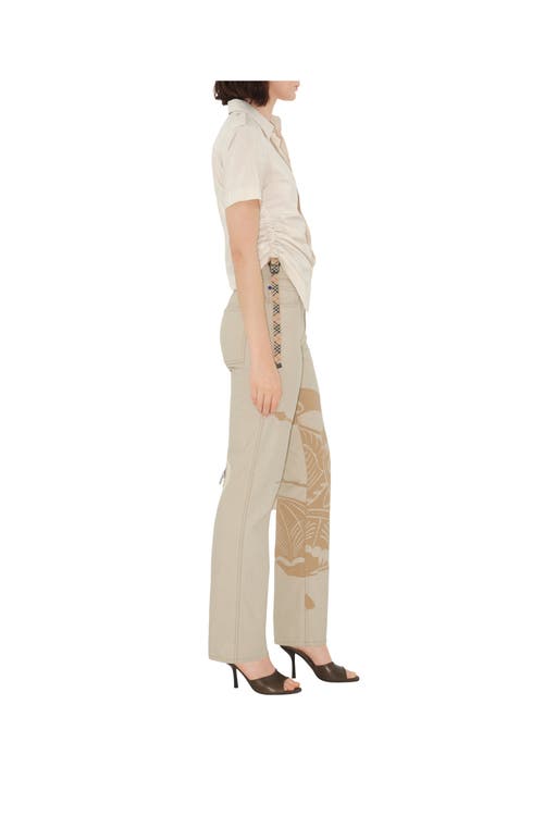 Shop Burberry Slim Fit Striped Silk Shirt In Clam