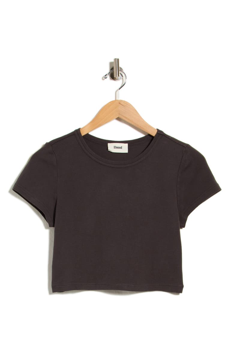 Core Cotton Crop Baby Doll Tee, Alternate, color, VINTAGE BLACK