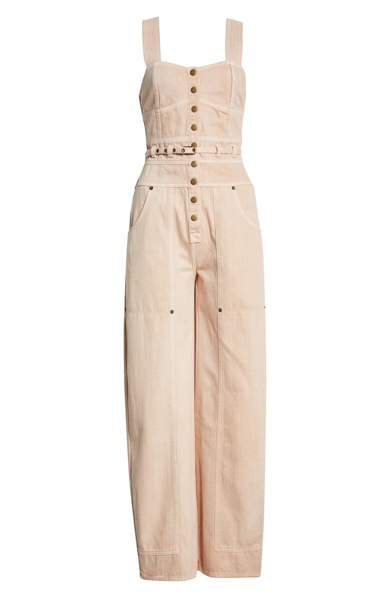 Ulla Johnson Jonah Belted Cotton Jumpsuit, Alternate, color, 