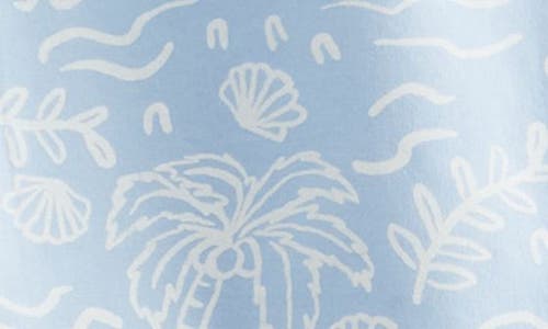 NORDSTROM NORDSTROM KIDS' TROPICAL PRINT SHORT SLEEVE COTTON BLEND BUTTON-UP SHIRT & DRAWSTRING SHORTS SET