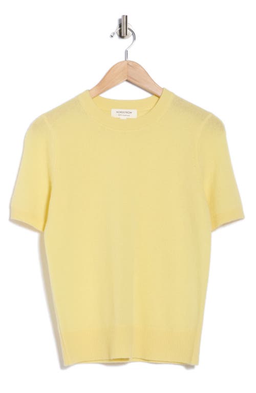 Nordstrom Short Sleeve Cashmere Sweater In Yellow